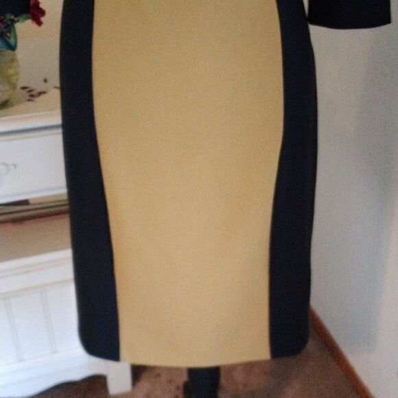 Connected Apparel Knit Color Block Dress - Picture 3 of 9